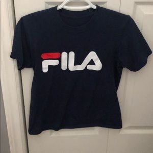 Navy Fila T-shirt size small